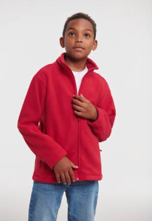 RUSSELL Childrens Full Zip Outdoor Fleece