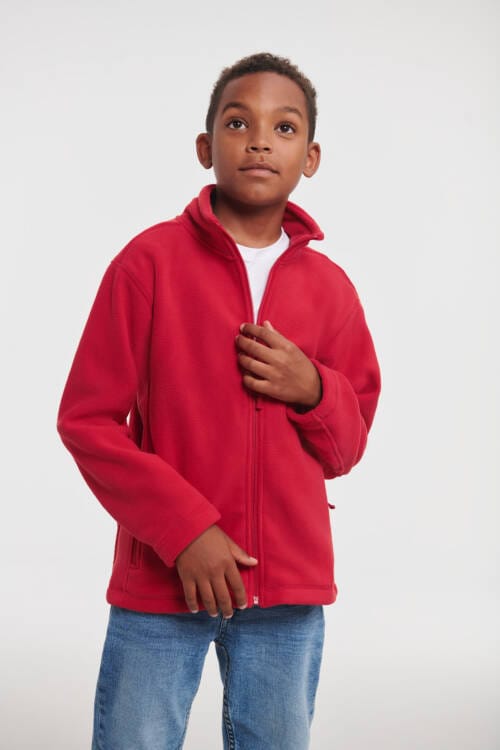 RUSSELL Childrens Full Zip Outdoor Fleece