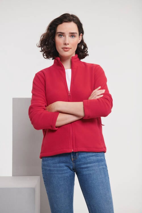 RUSSELL Ladies Full Zip Outdoor Fleece Ladies Full Zip Outdoor Fleece – 2XL, Classic Red-CR