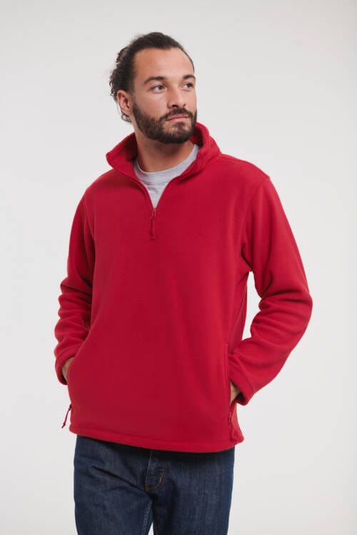 RUSSELL Quarter Zip Outdoor Fleece Quarter Zip Outdoor Fleece – 2XL, Classic Red-CR