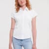 RUSSELL Ladies Cap Sleeve Fitted Polycotton Poplin Shirt