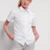 RUSSELL Ladies Short Sleeve Tailored Oxford Shirt