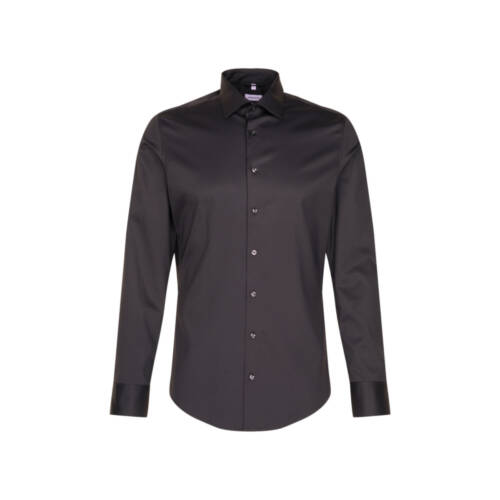 Seidensticker SLIM Langarm-Hemd, Twill, New Kent-Kragen SLIM Langarm-Hemd, Twill, New Kent-Kragen – 37, schwarz-39