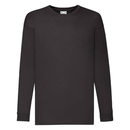Fruit of the Loom Kids Valueweight Long Sleeve T Kids Valueweight Long Sleeve T – 104, Black-36