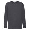 Fruit of the Loom Kids Valueweight Long Sleeve T Kids Valueweight Long Sleeve T – 104, Dark Heather Grey-HD