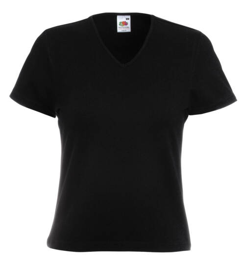 Fruit of the Loom Lady-Fit V-Neck T Lady-Fit V-Neck T – XS, schwarz-36