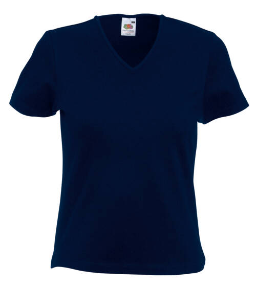 Fruit of the Loom Lady-Fit V-Neck T Lady-Fit V-Neck T – L, Deep Navy-AZ