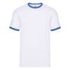 Fruit of the Loom Valueweight Ringer T Valueweight Ringer T – 2XL, White Body,Royal Blue Sleeve/trim-AW