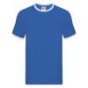 Fruit of the Loom Valueweight Ringer T Valueweight Ringer T – 2XL, Royal Body / White Trim-KB