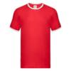 Fruit of the Loom Valueweight Ringer T Valueweight Ringer T – 2XL, Red Body/White Trim-RW