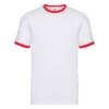 Fruit of the Loom Valueweight Ringer T Valueweight Ringer T – 2XL, White Body/Red Sleeve-WM