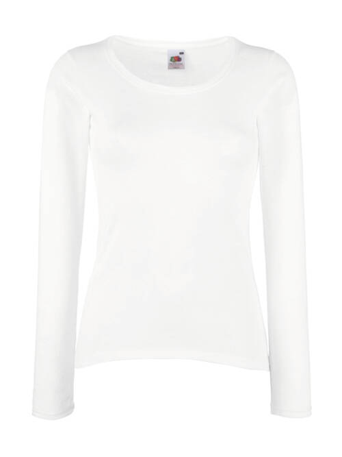 Fruit of the Loom Ladies Valueweight Long Sleeve T Ladies Valueweight Long Sleeve T – 2XL, weiß-30