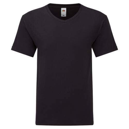 Fruit of the Loom Iconic 150 V-Neck T Iconic 150 V-Neck T – 2XL, Black-36