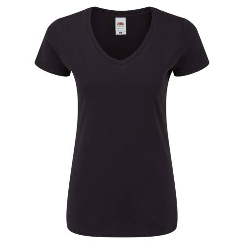 Fruit of the Loom Ladies Iconic 150 V-Neck T Ladies Iconic 150 V-Neck T – 2XL, Black-36