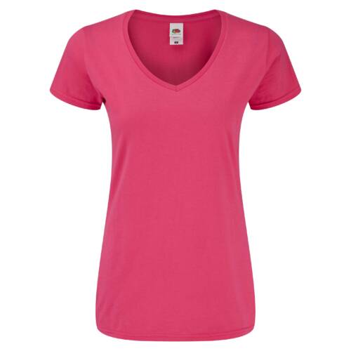 Fruit of the Loom Ladies Iconic 150 V-Neck T Ladies Iconic 150 V-Neck T – 2XL, Fuchsia-57