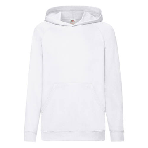 Fruit of the Loom Kids Lightweight Hooded Sweat Kids Lightweight Hooded Sweat – 116, White-30