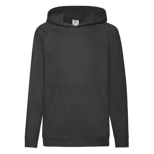 Fruit of the Loom Kids Lightweight Hooded Sweat Kids Lightweight Hooded Sweat – 116, Black-36