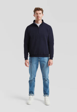 Fruit of the Loom Classic Zip Neck Sweat