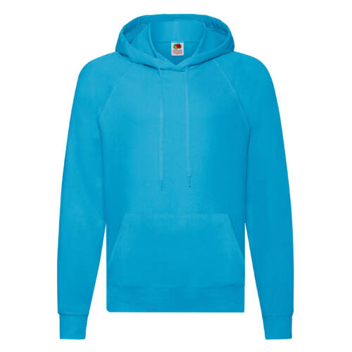 Fruit of the Loom Lightweight Hooded Sweat Lightweight Hooded Sweat – 2XL, Azure Blue-ZU