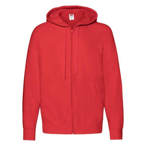 Fruit of the Loom Lightweight Hooded Sweat Jacket Lightweight Hooded Sweat Jacket – 2XL, Red-40
