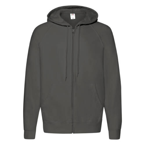 Fruit of the Loom Lightweight Hooded Sweat Jacket Lightweight Hooded Sweat Jacket – 2XL, Light Graphite-GL