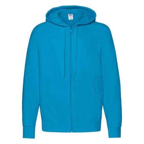 Fruit of the Loom Lightweight Hooded Sweat Jacket Lightweight Hooded Sweat Jacket – 2XL, Azure Blue-ZU