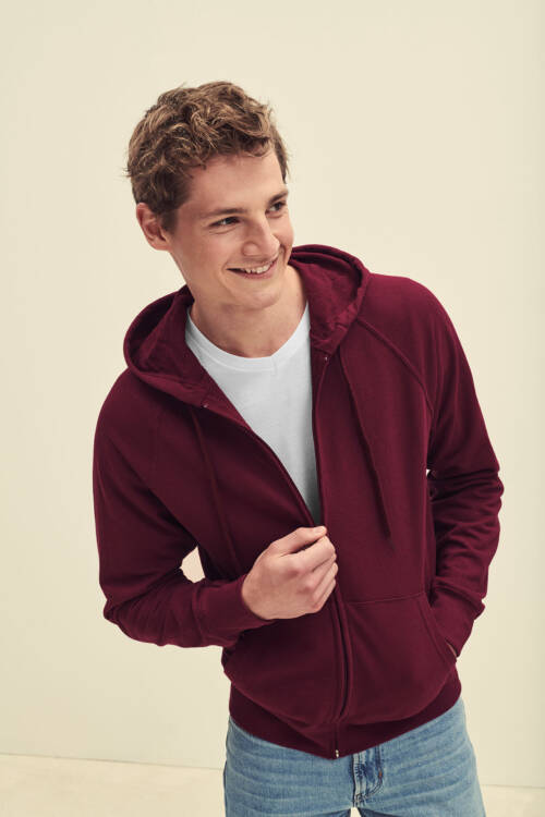 Fruit of the Loom Lightweight Hooded Sweat Jacket