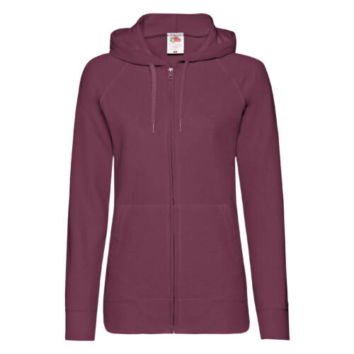 Fruit of the Loom Ladies Lightweight Hooded Sweat Jacket Ladies Lightweight Hooded Sweat Jacket – 2XL, Burgundy-41