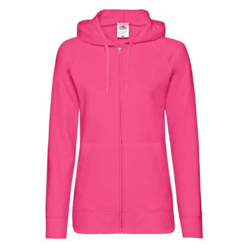 Fruit of the Loom Ladies Lightweight Hooded Sweat Jacket Ladies Lightweight Hooded Sweat Jacket – 2XL, Fuchsia-57