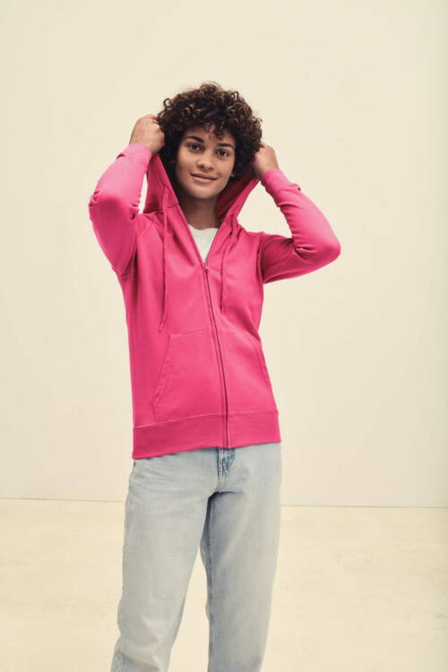 Fruit of the Loom Ladies Lightweight Hooded Sweat Jacket