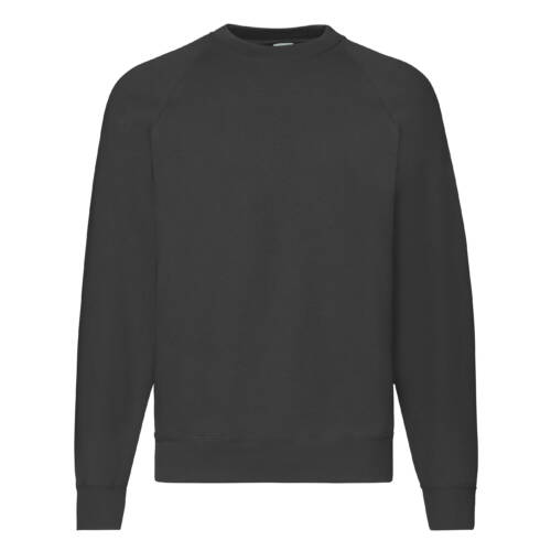 Fruit of the Loom Classic Raglan Sweat Classic Raglan Sweat – 2XL, Black-36