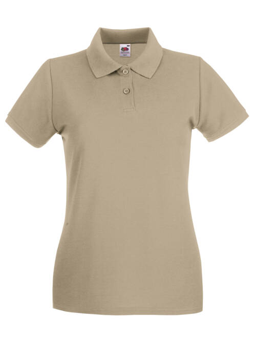 Fruit of the Loom Ladies Premium Polo Ladies Premium Polo – L, Khaki-3M