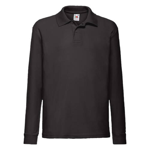 Fruit of the Loom Kids 65/35 Long Sleeve Polo Kids 65/35 Long Sleeve Polo – 104, Black-36