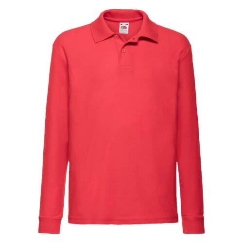 Fruit of the Loom Kids 65/35 Long Sleeve Polo Kids 65/35 Long Sleeve Polo – 104, Red-40
