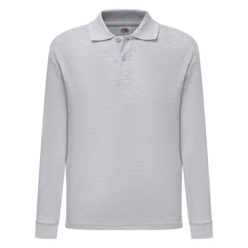 Fruit of the Loom Kids 65/35 Long Sleeve Polo Kids 65/35 Long Sleeve Polo – 104, Heather Grey-94