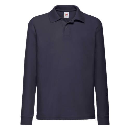 Fruit of the Loom Kids 65/35 Long Sleeve Polo Kids 65/35 Long Sleeve Polo – 104, Deep Navy-AZ