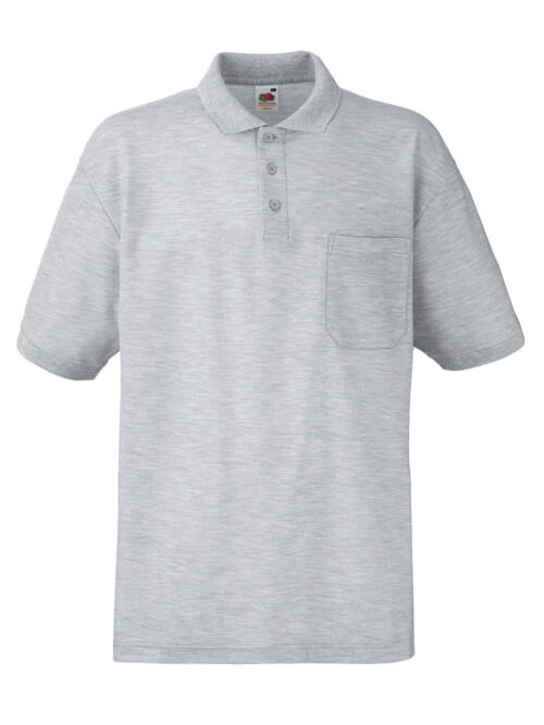 Fruit of the Loom 65/35 Pocket Polo 65/35 Pocket Polo – 2XL, graumeliert-94