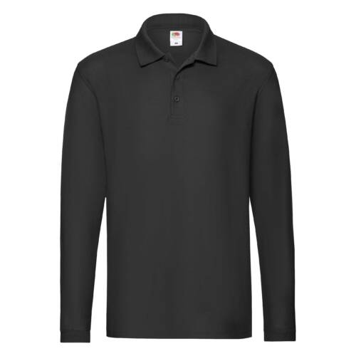 Fruit of the Loom Premium Long Sleeve Polo Premium Long Sleeve Polo – 2XL, Black-36