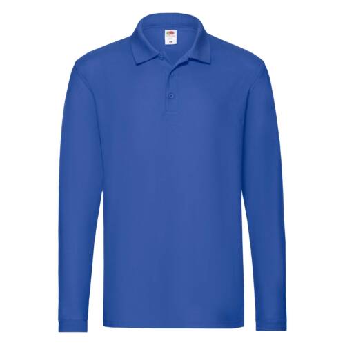 Fruit of the Loom Premium Long Sleeve Polo Premium Long Sleeve Polo – 2XL, Royal Blue-51