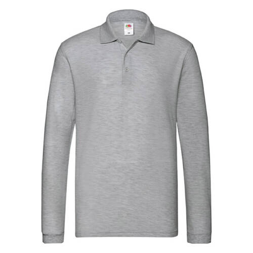Fruit of the Loom Premium Long Sleeve Polo Premium Long Sleeve Polo – 2XL, Athletic Heather-9K