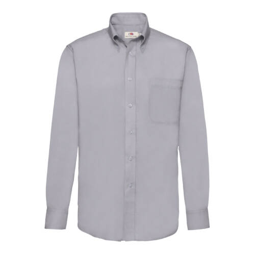 Fruit of the Loom Long Sleeve Oxford Shirt Long Sleeve Oxford Shirt – 2XL, Oxford Grey-OC