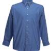 Fruit of the Loom Long Sleeve Oxford Shirt Long Sleeve Oxford Shirt – S, atlantikblau-RC
