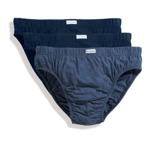 Fruit of the Loom Classic Slip 3er Pack Classic Slip 3er Pack – 2XL, Navy/Navy/Mid Blue Marl-TE