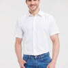 RUSSELL Mens Short Sleeve Tailored Polycotton Poplin Shirt