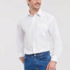 RUSSELL Mens Long Sleeve Classic Polycotton Poplin Shirt