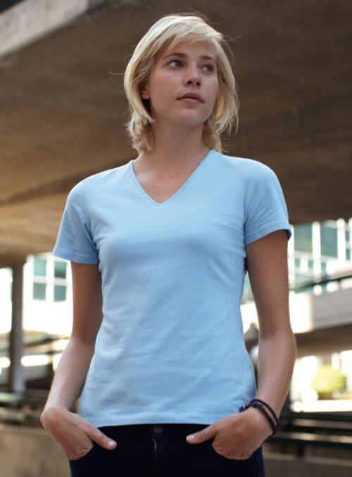 Fruit of the Loom Lady-Fit V-Neck T