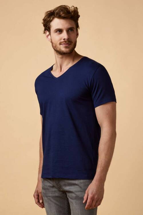 Promodoro X.O V-Neck T-Shirt Men X.O V-Neck T-Shirt Men – 2XL, french navy-FN