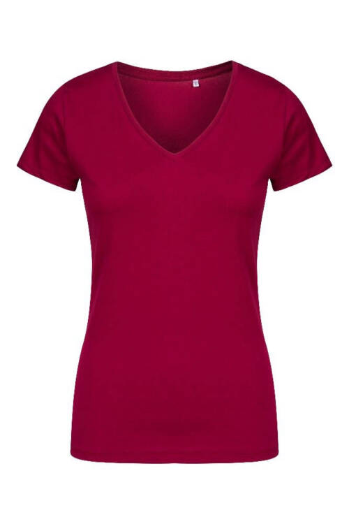 Promodoro X.O V-Neck T-Shirt Women X.O V-Neck T-Shirt Women – 2XL, Berry-A5