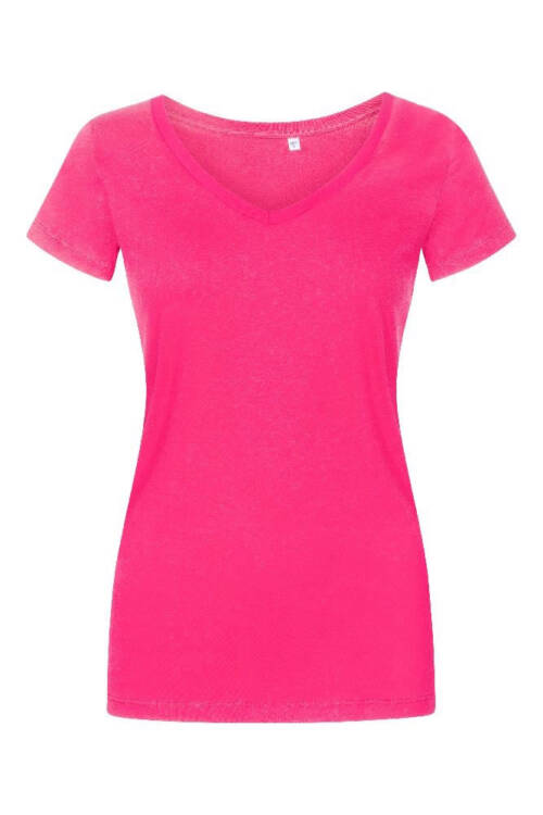 Promodoro X.O V-Neck T-Shirt Women X.O V-Neck T-Shirt Women – 2XL, bright rose-BE