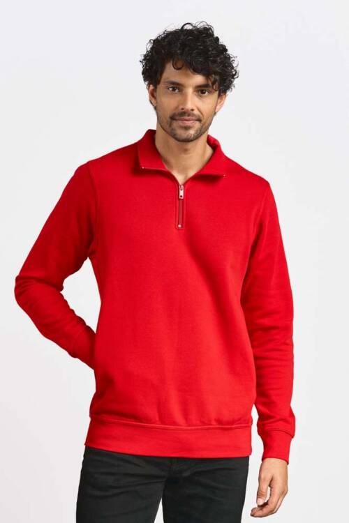 Promodoro Unisex Troyer Side Pocket Unisex Troyer Side Pocket – 2XL, fire red-36